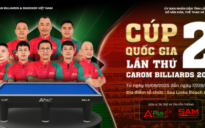 APLUS BILLIARDS TÀI TRỢ CHÍNH GIẢI VÔ ĐỊCH CAROM CÚP QUỐC GIA VBFS - APLUS 2025