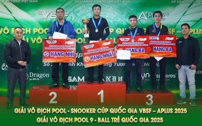 LỄ TRAO GIẢI HẠNG MỤC ENGLISH BILLIARDS | GIẢI VÔ ĐỊCH POOL - SNOOKER CÚP QUỐC GIA VBSF – APLUS 2025